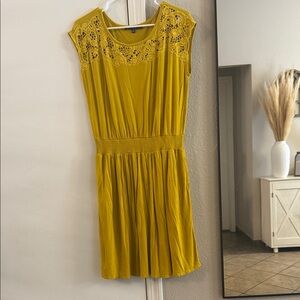 Apt. 9 Mustard Yellow Lace Mini Dress